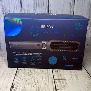 Tiripro Foldable Hot Straightening Smoothing Brush with Pouch New